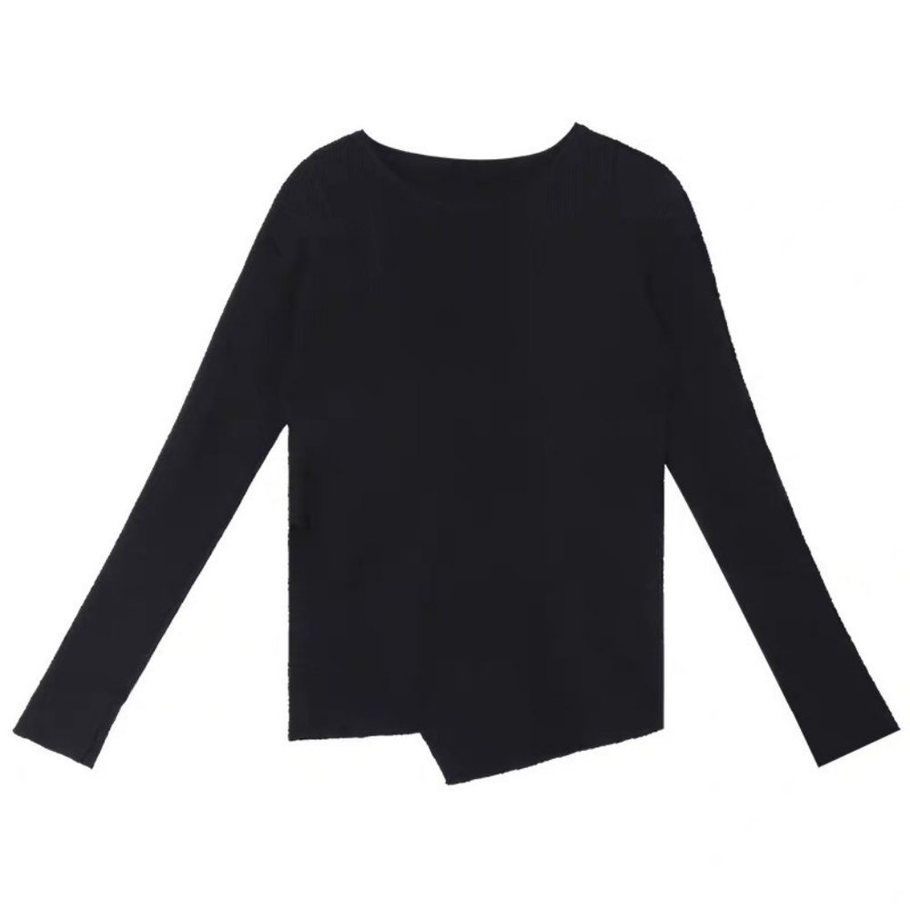 Rib knit slim fit sweater